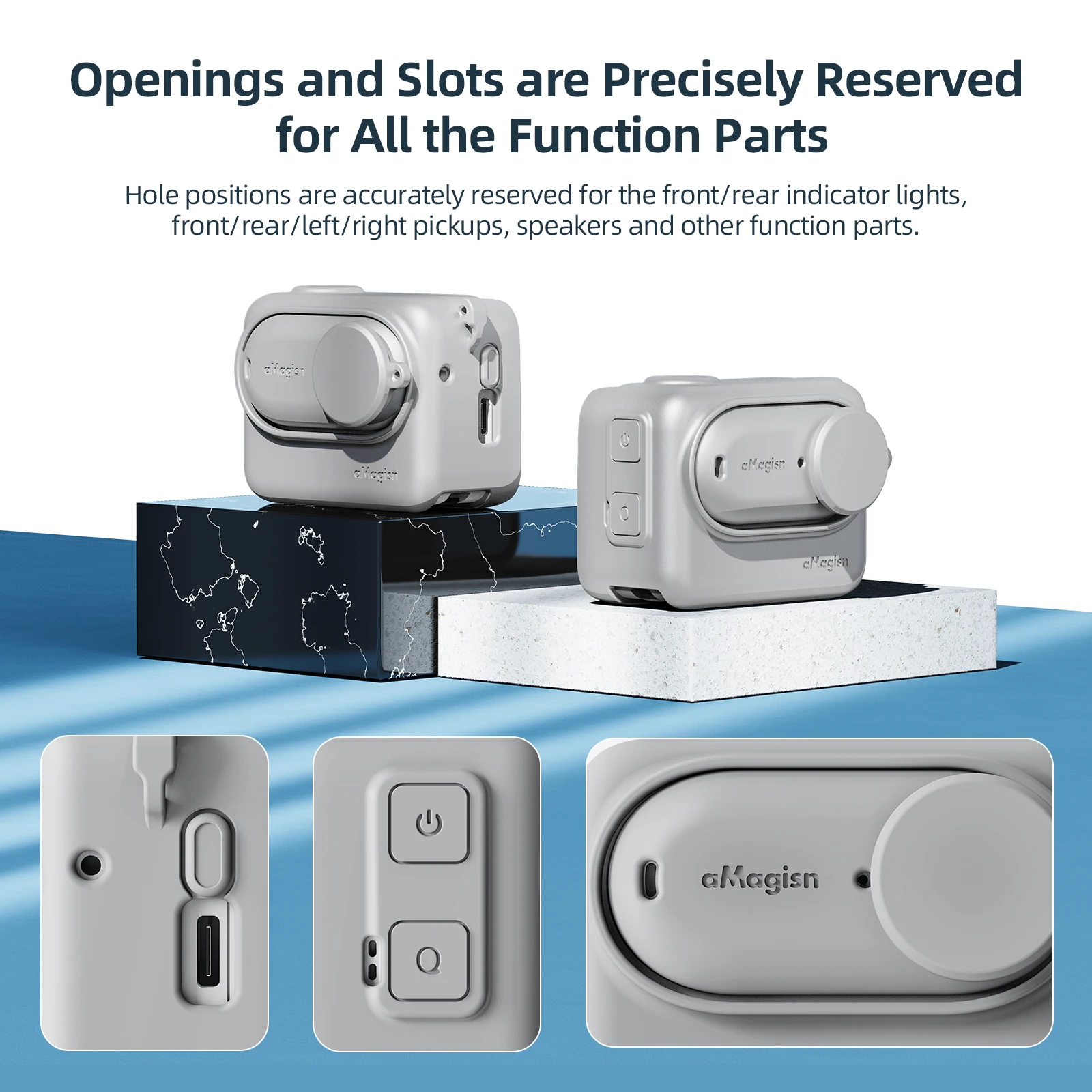 Para Insta360 GO 3 funda protectora de silicona para Insta360 GO 3 funda protectora para Insta360 GO 3 accesorios de película protectora de lente - imagen 4