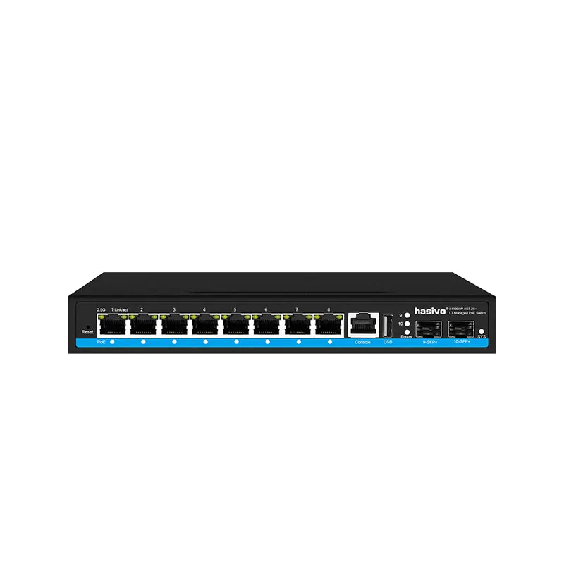 8 puertos L3 gestionados PoE de 2,5 GPS o sin interruptor PoE + enlace ascendente 2*10G SFP - imagen 3