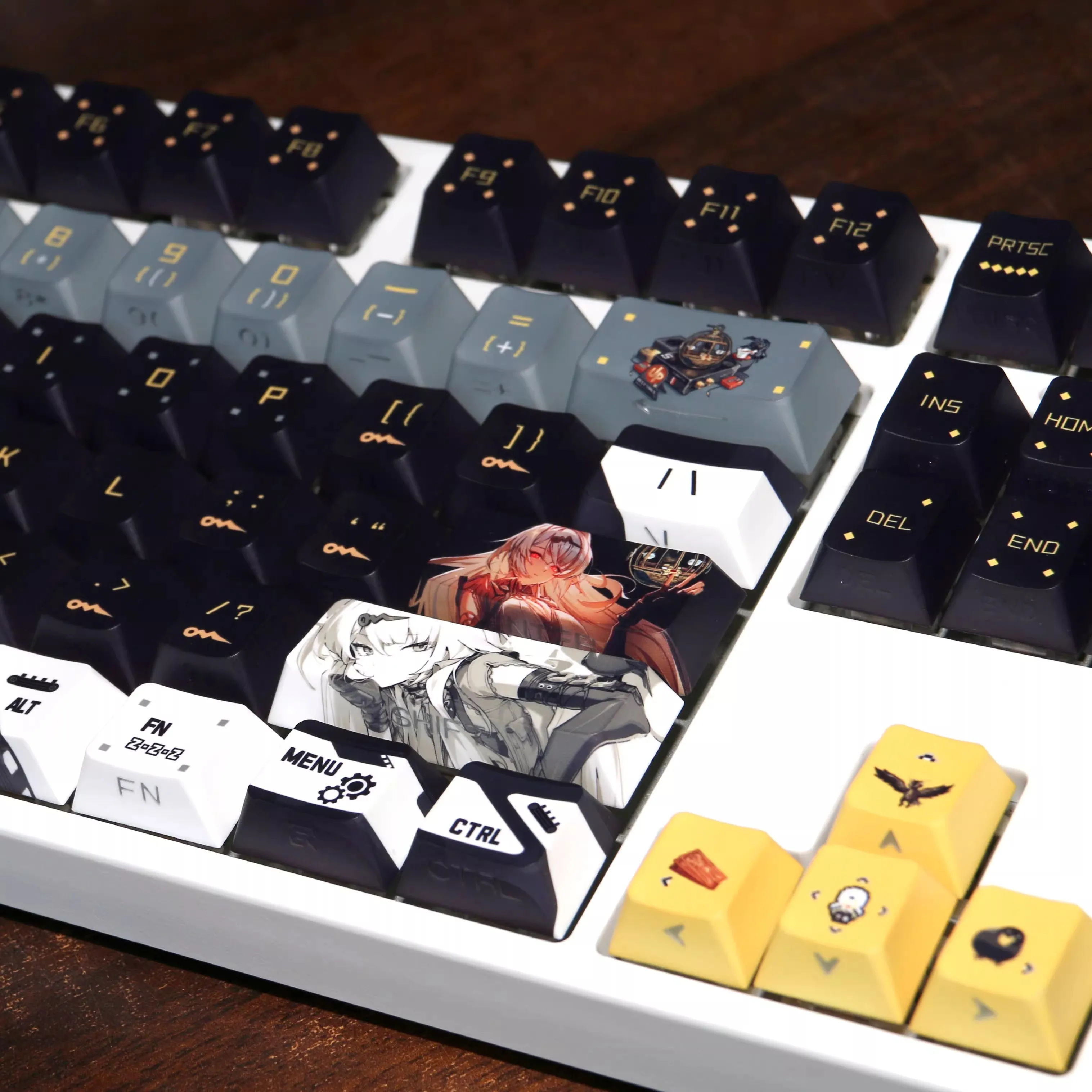 MiFuny-Juego de teclas con tema de Anime Yixuan, Sub Keycap PBT, perfil de cereza, teclas personalizadas para juegos, teclado mecánico, regalos de dibujos animados - imagen 5