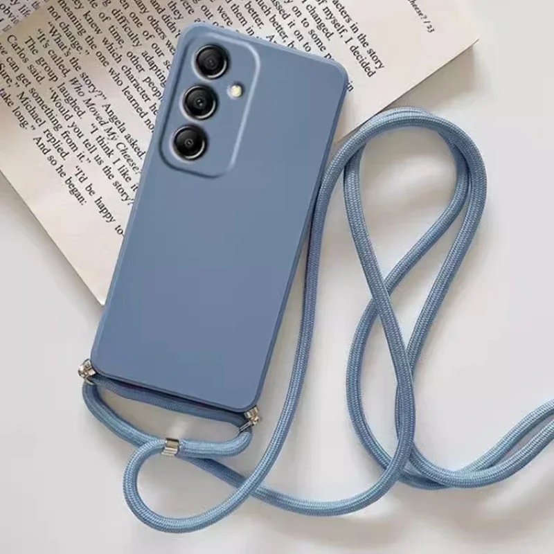 Funda de silicona con cordón y correa para collar cruzado para Samsung Galaxy M55 M54 M53 M52 M14 M15 M34 M33 4G 5G - imagen 5