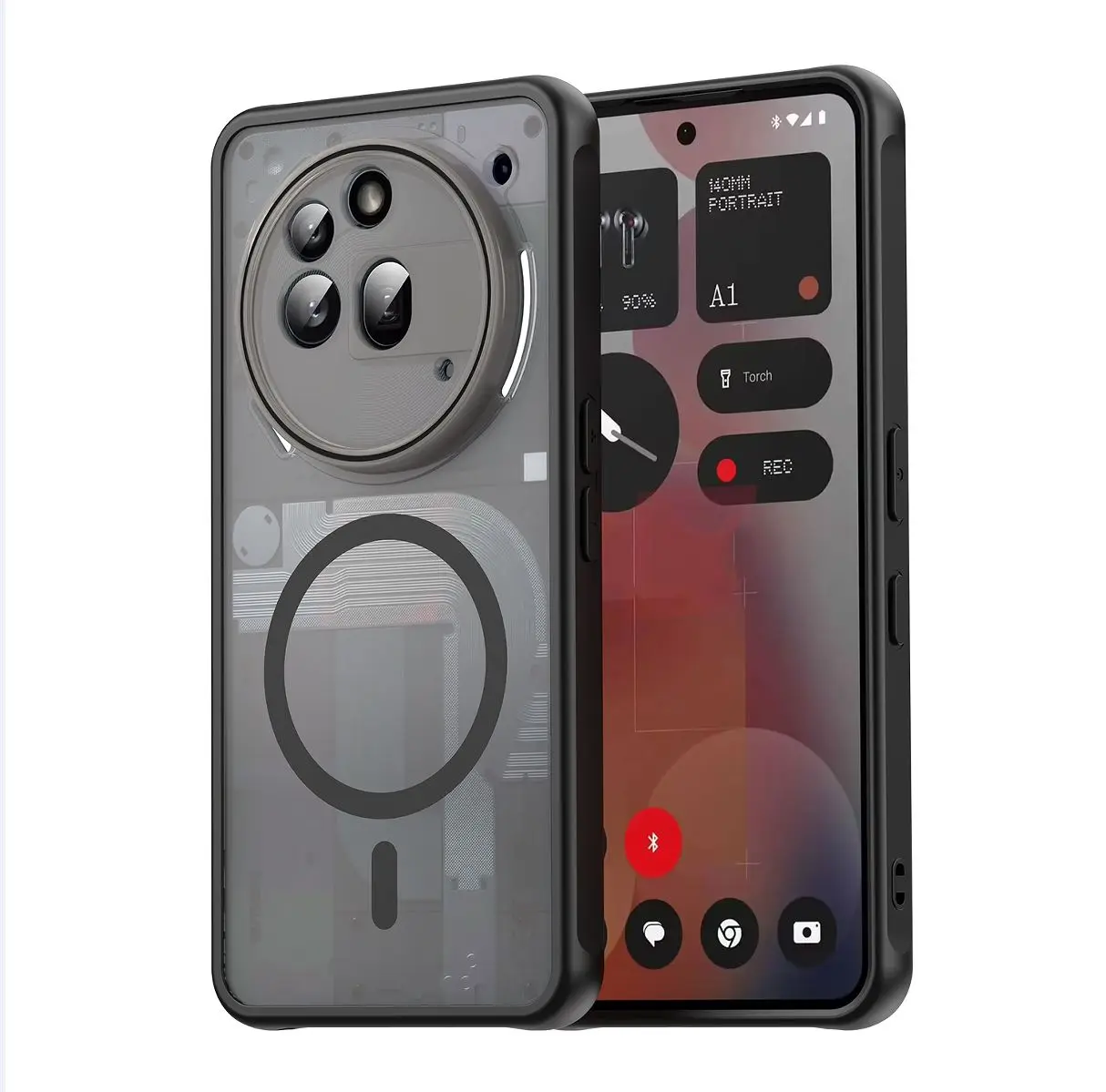 Para nada teléfono 3A Pro funda dura transparente magnética carga inalámbrica funda protectora trasera para nada teléfono 3A Shell