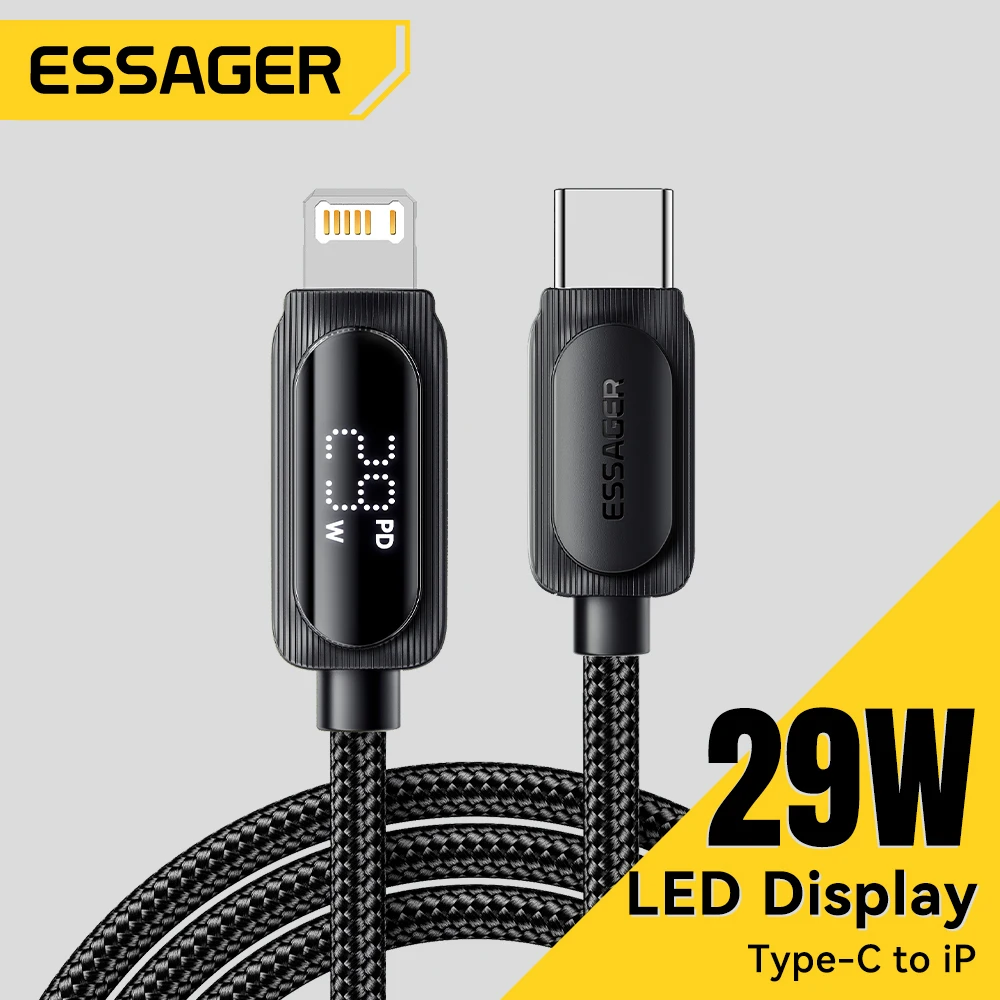 Essager Cable USB-C PD Carga Rápida para iPhone 14/13/12/11 Pro Max