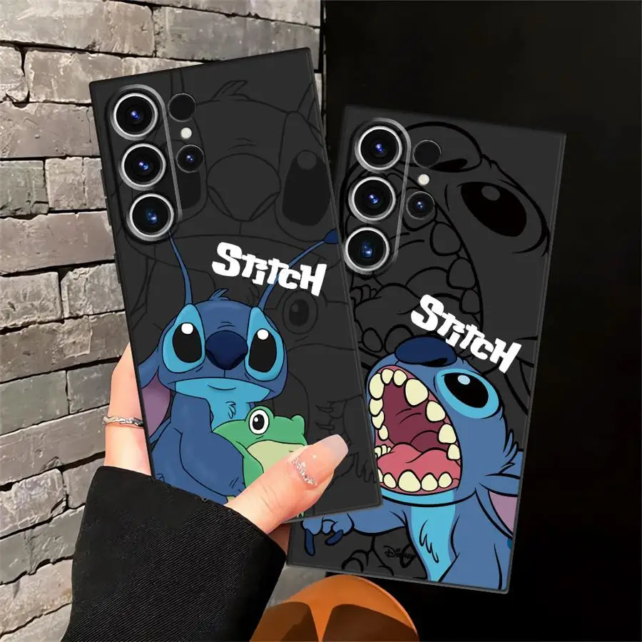 Funda de punto de dibujos animados de Disney para Samsung Galaxy S23 Ultra S20 S21 FE S24 Plus S25 Edge, funda de teléfono suave negra - imagen 5