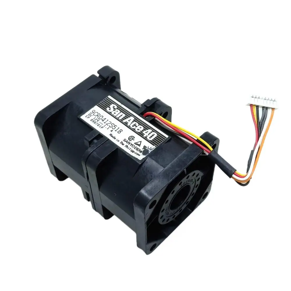 Sanyo 9CR0412S518 40mm 12V Potente ventilador de turbina de alta velocidad, 4056, 1.1A, para coches RC, servidores, fuentes de alimentación de minería - imagen 5