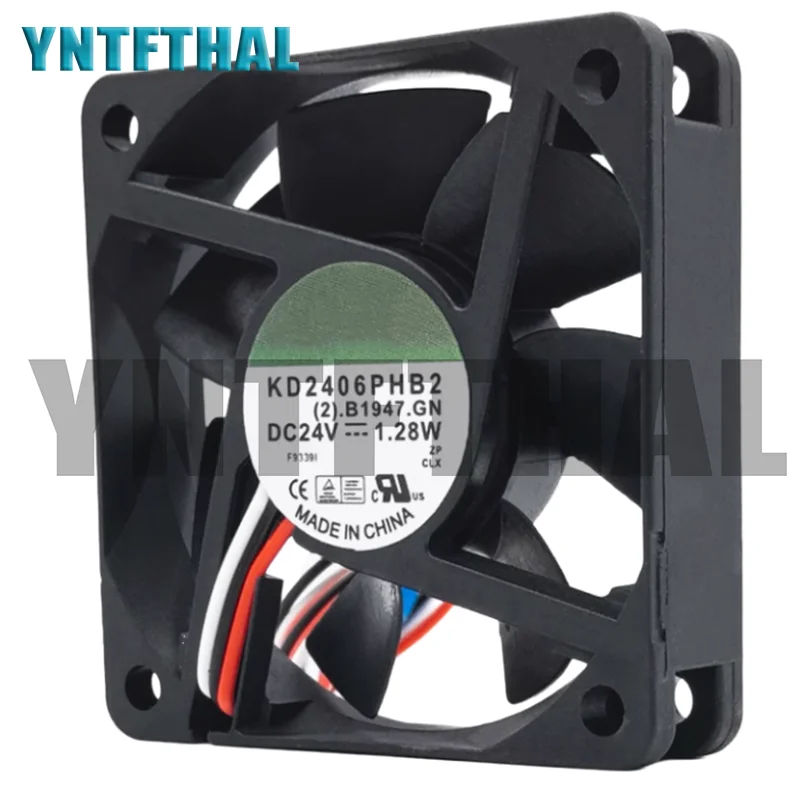 Nuevo KD2406PHB2 24V 1,28W ventilador de refrigeración de 3 cables - imagen 3