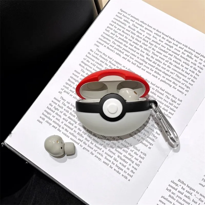 Potdemiel Pokemon Poké Ball funda para auriculares Sony WF-1000XM5 auriculares inalámbricos de silicona caja de carga funda protectora con gancho - imagen 5