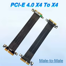 R22SS PCI-E4.0 4x PCI Express 3,0 X4 a X4 Riser macho a macho Pcie TX-RX intercambio de señal Tx-Tx Cable de extensión directa 4X Jumpers