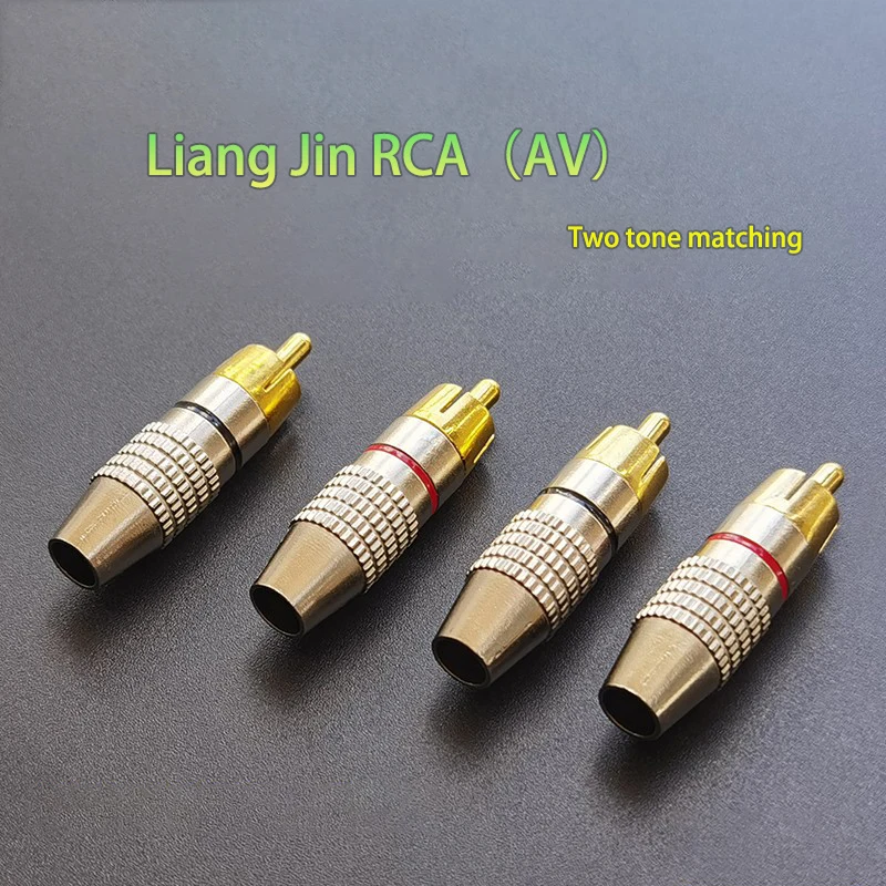 Conector de clavija macho RCA, adaptador de enchufe de Cable de bloqueo de Audio y vídeo AV sin soldadura para cámara CCTV de seguridad, diámetro de Cable de 6mm - imagen 2