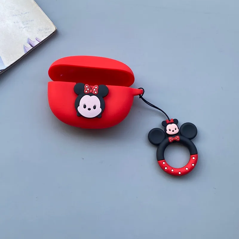 Funda de silicona con dibujos animados de Disney para auriculares Realme Buds Air 3, Minnie, Mickey, Bluetooth, cubierta protectora de carga con gancho - imagen 3
