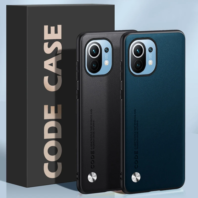 Funda de cuero PU de lujo para Xiaomi Mi 11 Mi11, funda trasera de silicona a prueba de golpes, funda de teléfono de protección completa para Xiaomi 11 5G Xiaomi11 - imagen 2