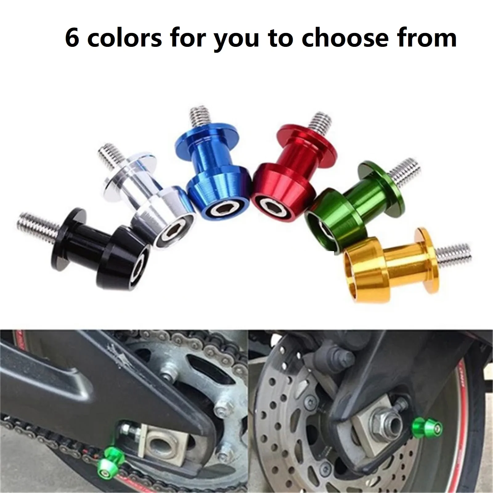 Tornillo de marco de elevación trasera para motocicleta, aleación de aluminio, 8MM de diámetro, multicolor, Accesorios de reparación de motocicletas - imagen 5