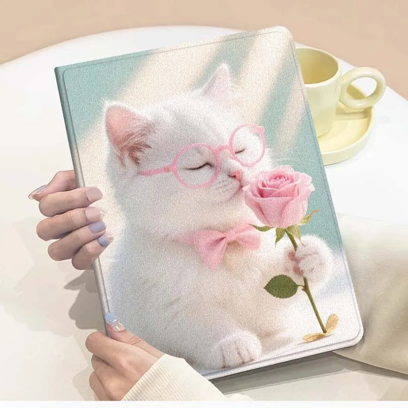 Gafas Cat Rose para Xiaomi Redmi Pad 2 4 5 6 6S 7 7S SE Pro Ultra Max 14 11 8,7 11,2 12,5 pulgadas funda para tableta - imagen 4
