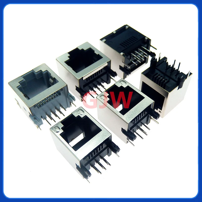 10 Uds RJ45 5521 8P8C RJ11 6P6C 6P4CModular red PCB Jack carcasa de Metal 8P conector adaptador LAN con escudo