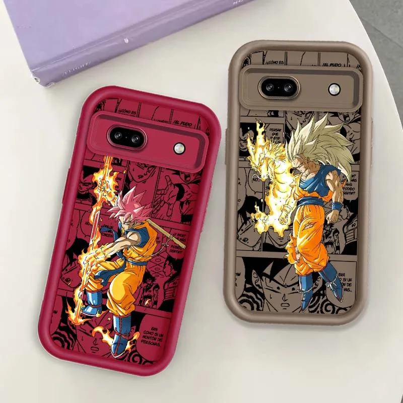 D-Dragon Ball Anime Son Goku para Google Pixel 9 8 7 8A 7A Pro XL Eye Ladder funda de teléfono - imagen 2