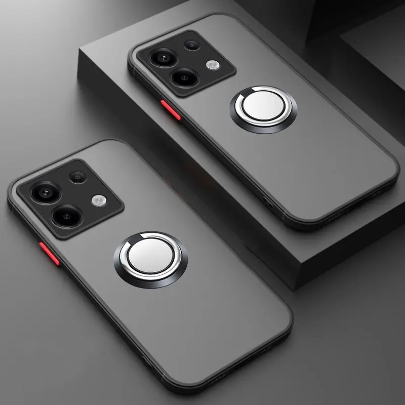 Funda rígida para Xiaomi POCO M6 Pro 4G, carcasa trasera protectora con anillo magnético, para teléfono POCO X6 Pro M6pro - imagen 2
