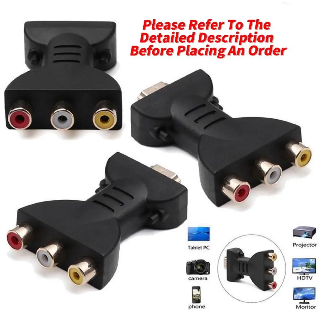 Convertidor de adaptador compuesto compatible con HD 1080P RCA AV a HDMI, AV2HDMI, Cable de Audio y Video HDMI a AV con Cable USB para TV BOX HD