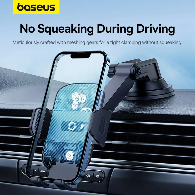 Baseus-Soporte de teléfono para salpicadero de coche, accesorio para parabrisas de 360 °, para iPhone y Samsung, de 5,4 a 7,2 pulgadas