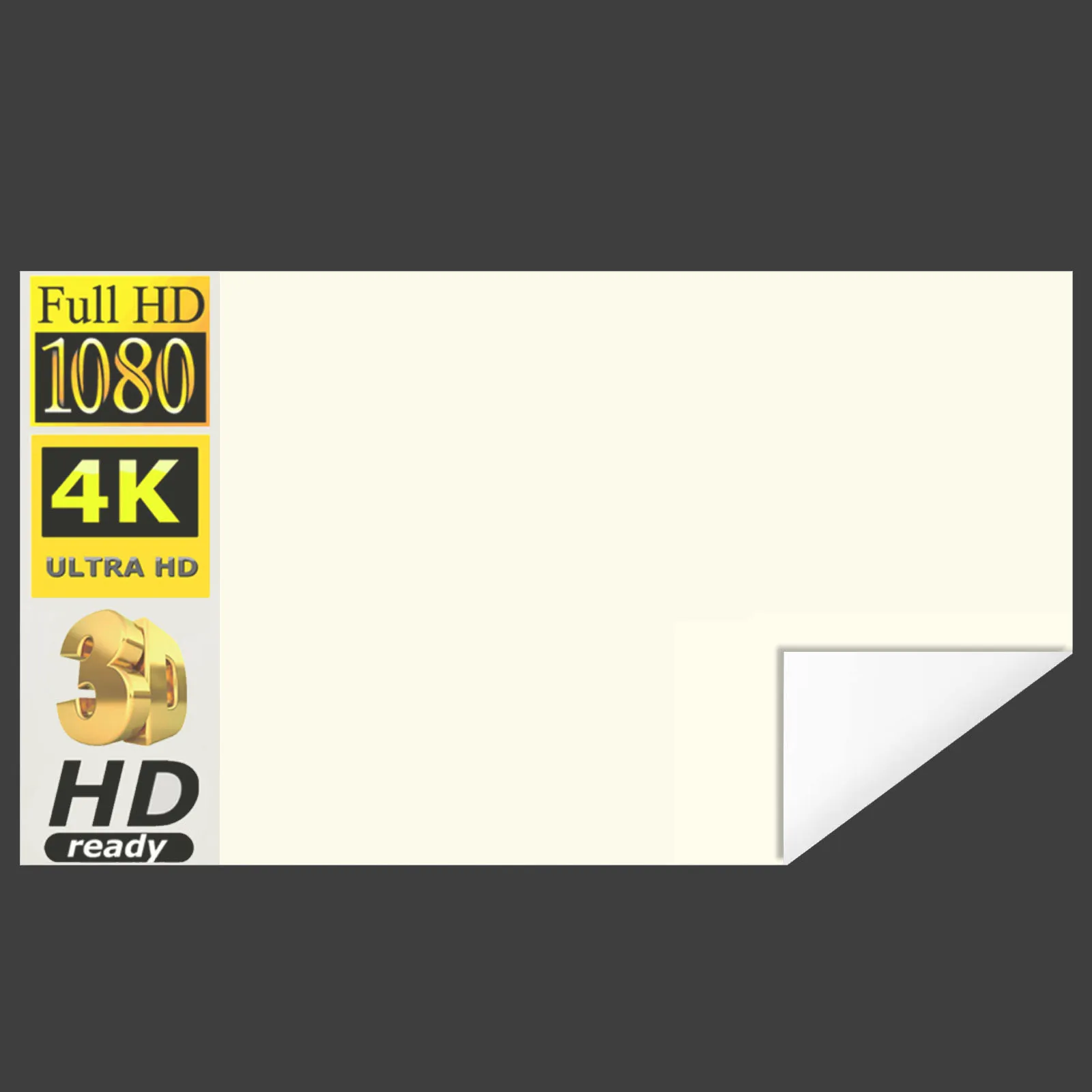 Pantalla de proyector portátil de 60 72 100 120 133 pulgadas, rejilla blanca, tela reflectante antiluz, cortina de proyección 3D 4K para el hogar y la Oficina