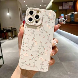 Funda Xiaomi Redmi Note 14/13/12 Pro+ mate con flor de conejo