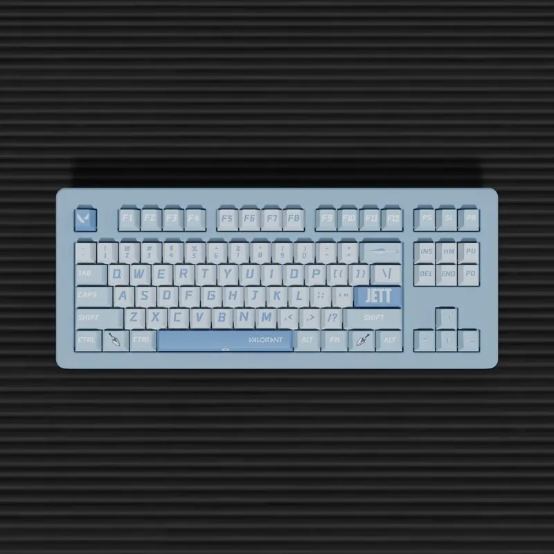 GMK azul-blanco 140 + teclas PBT Dye Subbed Key Caps Cherry Profile Keycap con 2.25U 2.75U 3U 7U Barra espaciadora ISO Enter - imagen 5