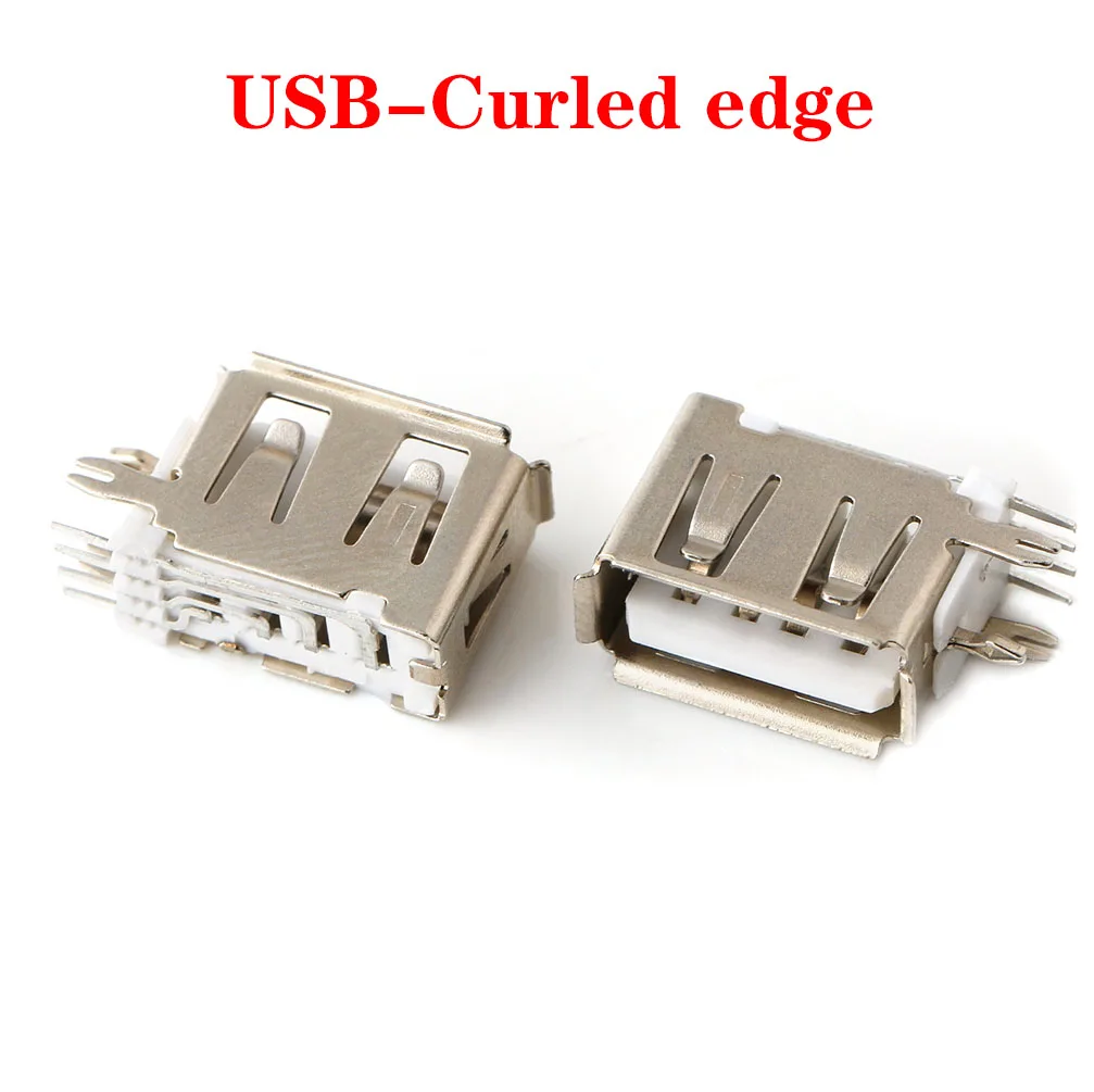 1-5 uds USB 2,0 A conector hembra de montaje USB lado Vertical Inser conector hembra tipo largo/curto 90 grados - imagen 2