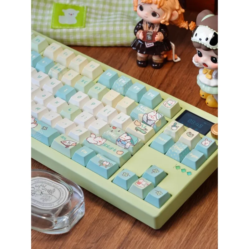 Juego de teclas con tema bonito de zorro y pájaro estúpido, teclas personalizadas originales hechas a mano para accesorios de teclado mecánico - imagen 5