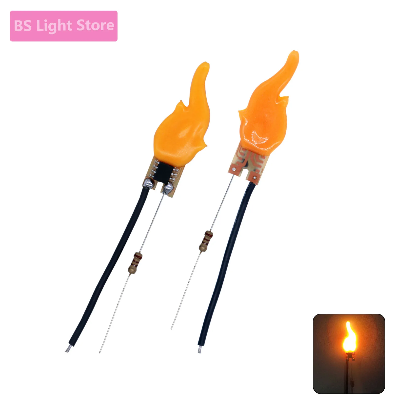 Velas Led Cob Flash de 5V, filamento LED de llama Edison, diodo de 2200K, decoración para fiesta de cumpleaños, accesorios de bombilla, luz de vela DIY - imagen 2