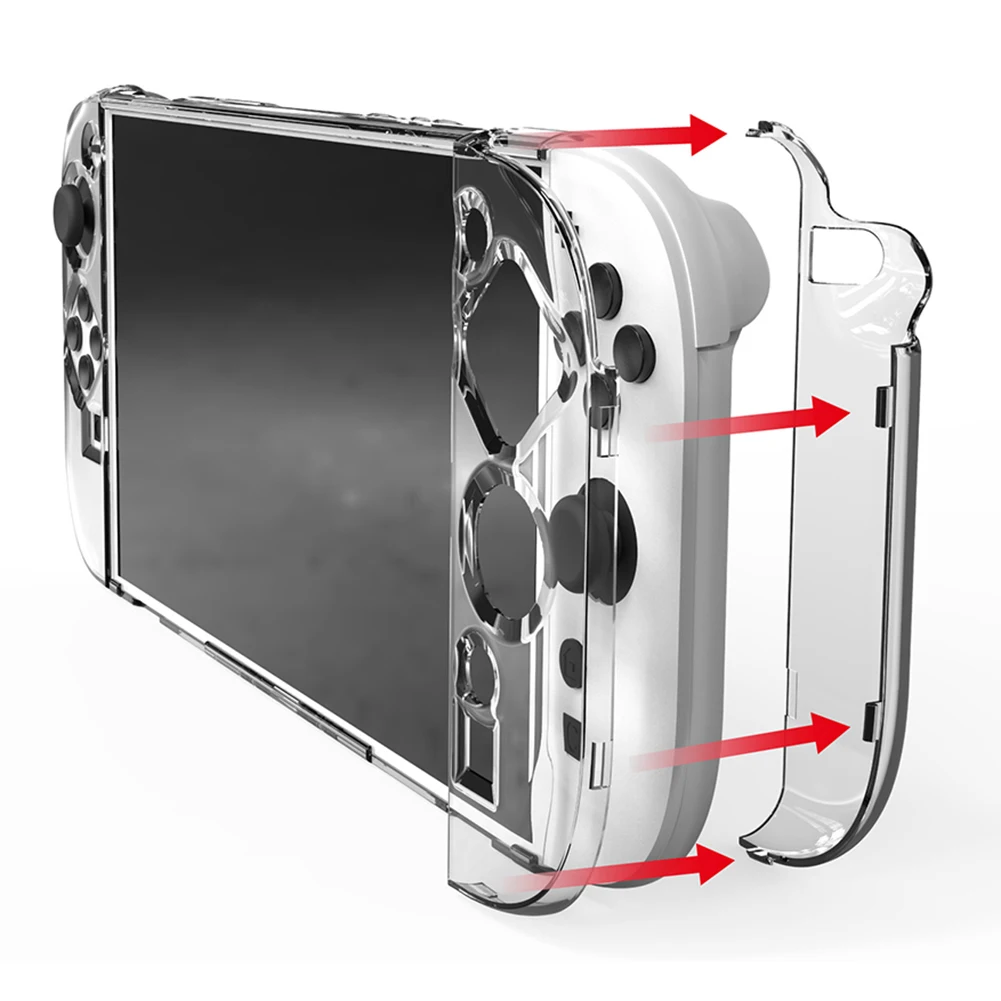 Funda protectora transparente para Switch 2, funda dividida, carcasa protectora anticaída, funda transparente para consola de juegos para Switch 2 - imagen 4