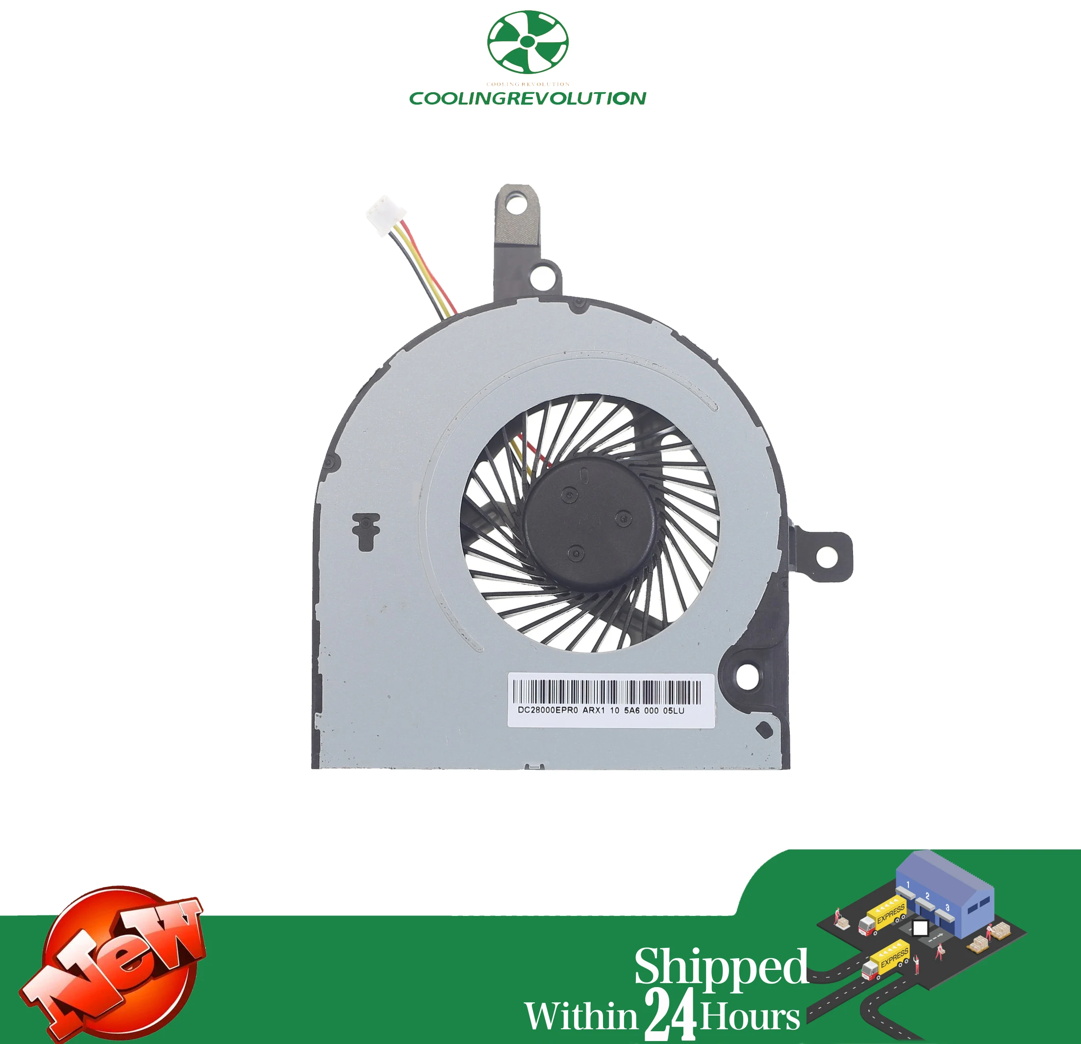 Ventilador de CPU DC28000EPR0 para Toshiba Satellite, C55-B, C55G-B, C55T-B, C55-B5100, C55-B5200, 5V, 0.55A, 3 pines, nuevo - imagen 3