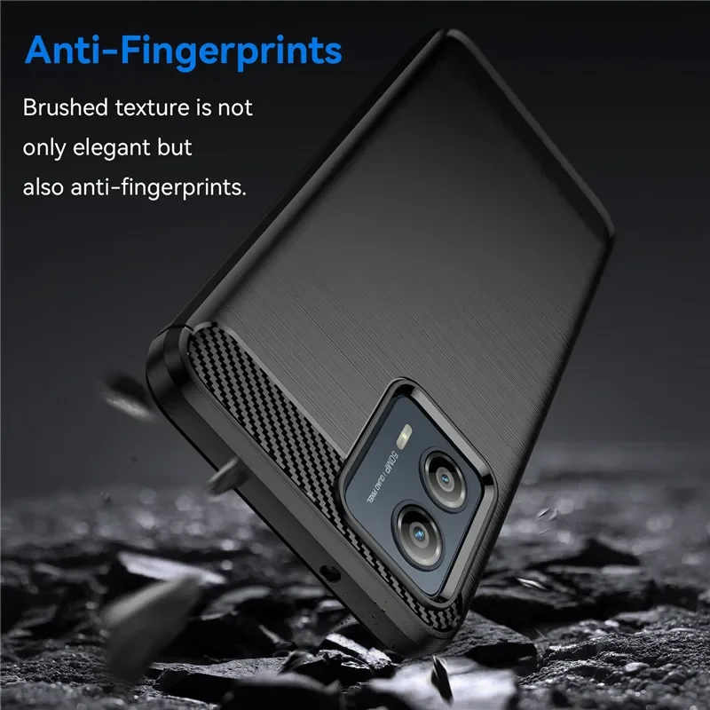 Funda de TPU con textura de fibra de carbono para Motorola Moto E13 E22 E22i E32 Edge 40 Neo 30 Fusion Funda protectora a prueba de golpes - imagen 4