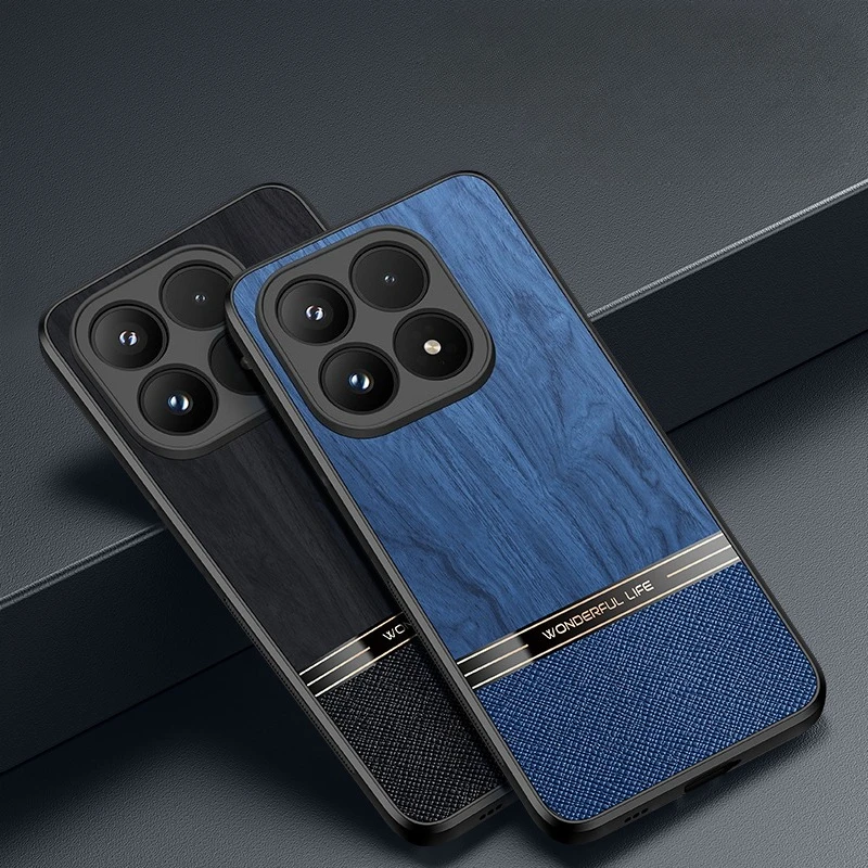 Para Xiaomi 17 Pro Max funda de madera mate para Xiaomi Mi17 Fundas 17pro Max lente a prueba de golpes protección de cámara cubierta de parachoques de teléfono - imagen 2