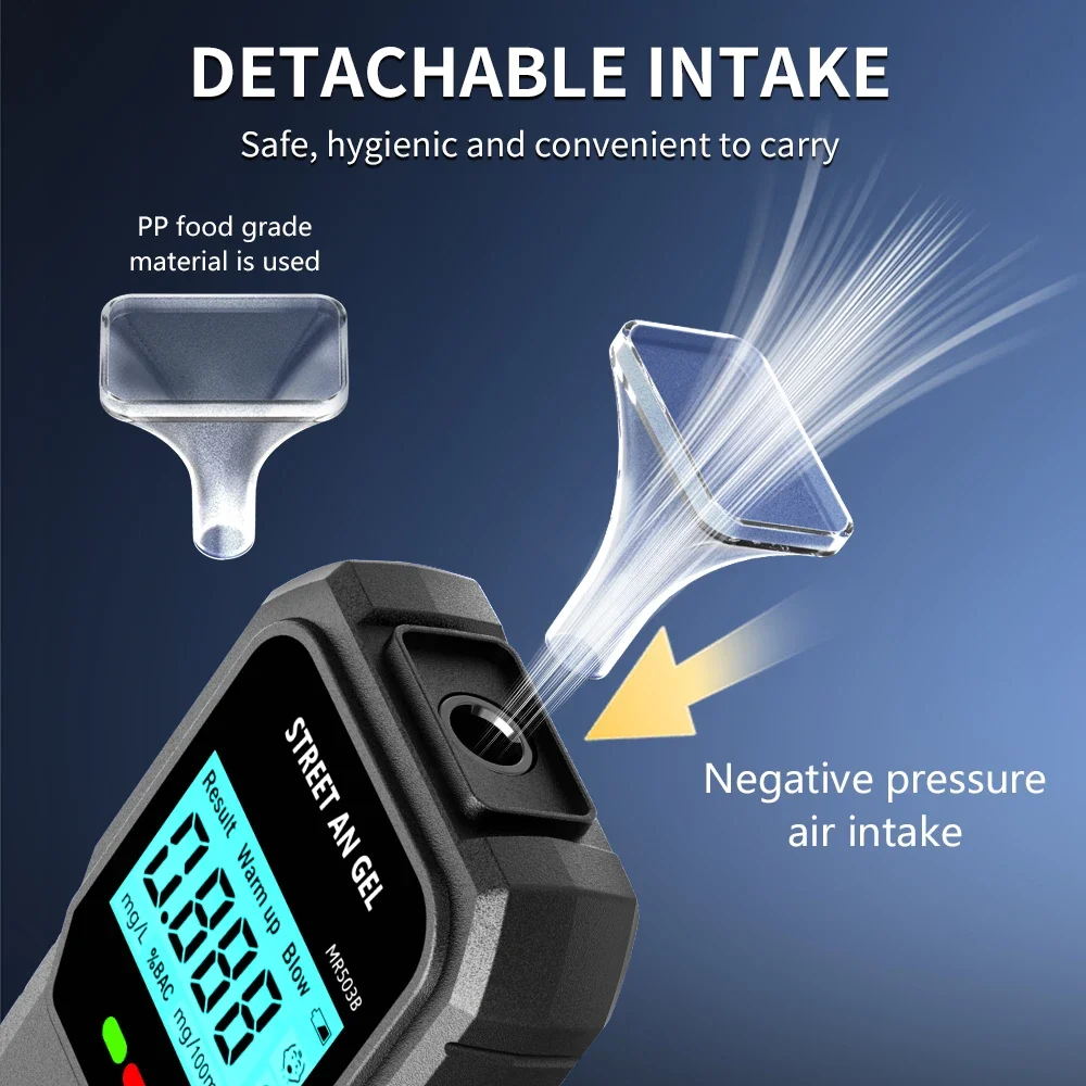 Probador de Alcohol portátil sin contacto con transmisión de voz pantalla LED alcoholímetro recargable prueba automática de Alcohol en el aliento - imagen 3