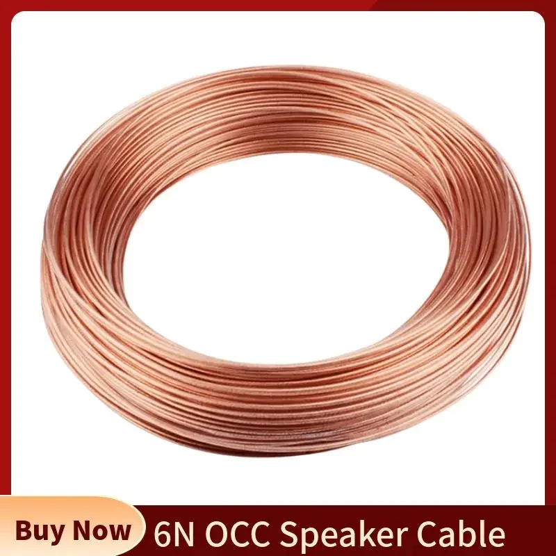 Cable de altavoz 6N OCC, Cables de línea de Audio de actualización Hifi de cobre de un solo cristal 0,2 0,5 0,75 1 1,5 2 2,5 cuadrados para amplificador de potencia - imagen 2