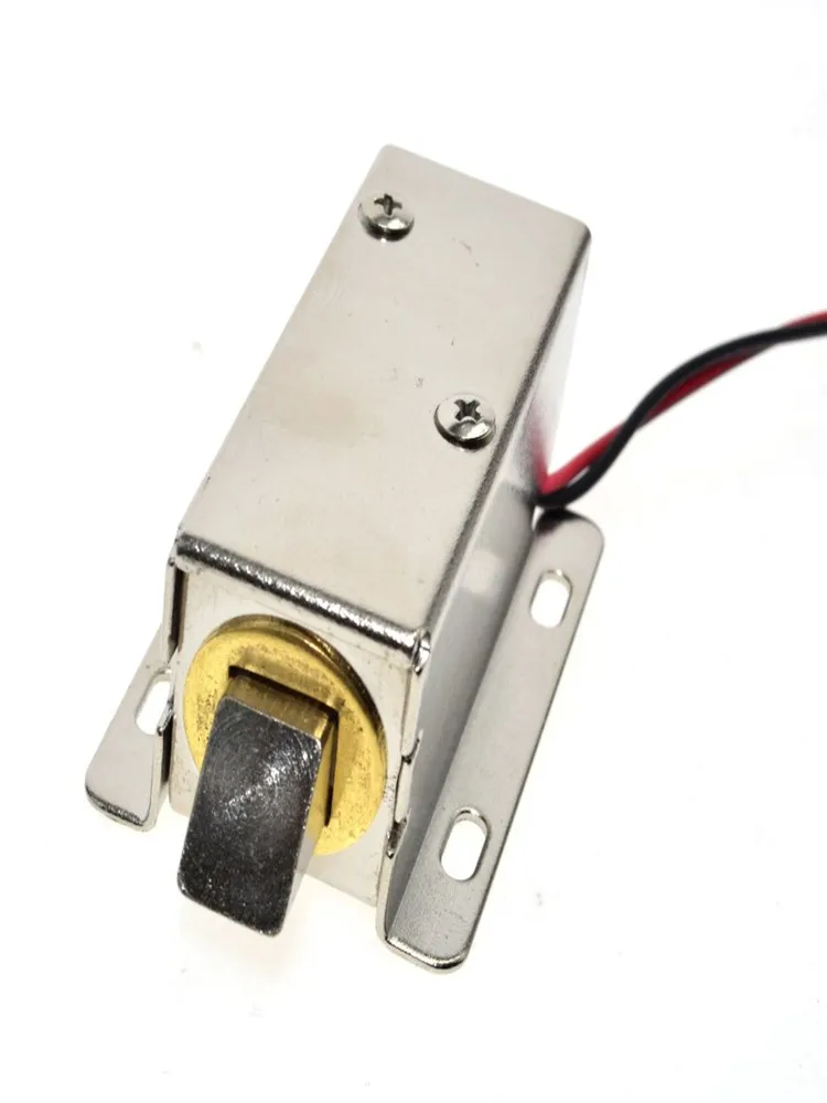 Lengüeta de bloqueo solenoide eléctrico, montaje hacia arriba para puerta, cajón de armario, CC de 12V - imagen 3