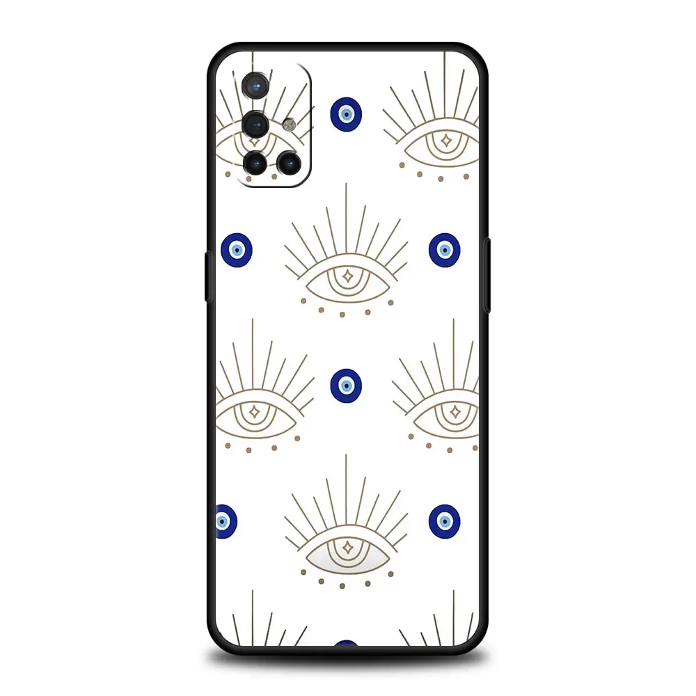 Funda de teléfono Blue Eye Art para OnePlus 12 11 10 9 8 7 7T Pro 12R 10R 9RT 9R 8T Nord N100 N200 N10 2T CE 2 5G cubierta negra suave - imagen 5