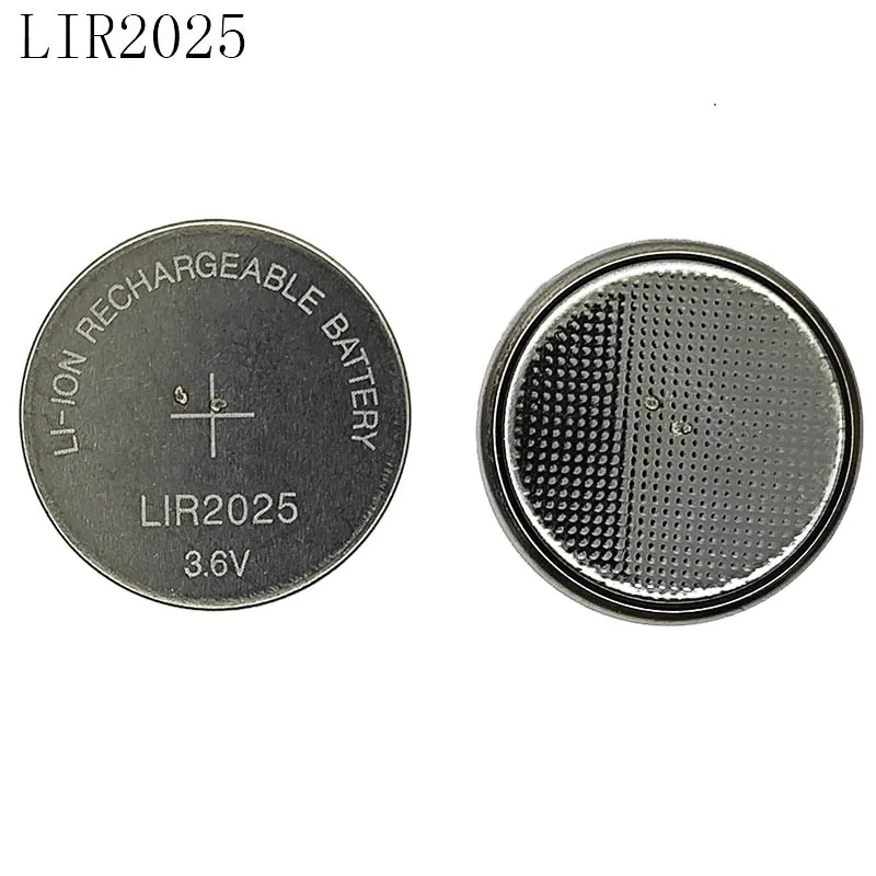 Rainpro 5PCS/LOT LIR2025 2025 New rechargeable button battery 3.6V lithium ion rechargeable battery