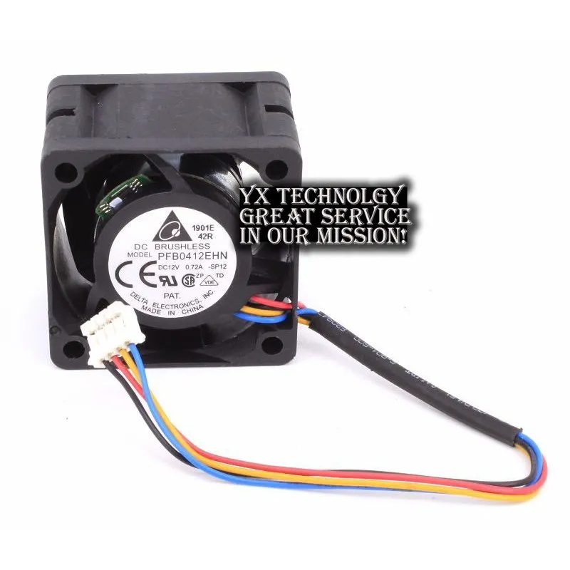 4028 4CM 40mm PFB0412EHN 12V0.72A hiper-violento rodamiento de bolas doble ventilador de refrigeración para Delta - imagen 5