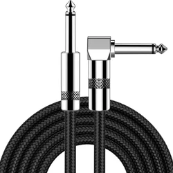 Cable para Guitarra Jack 6,35 mm Acodado de Audio