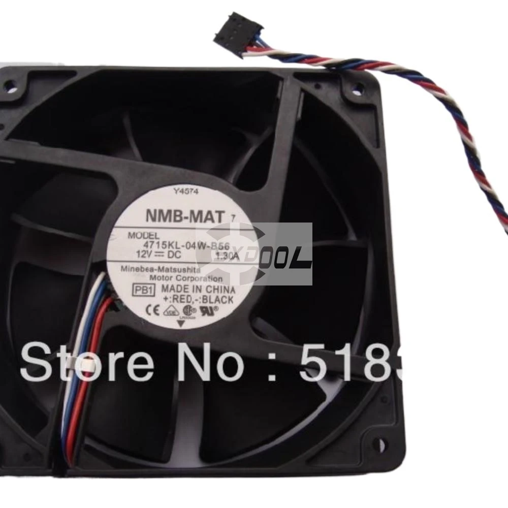 Ventilador 12038 para NMB 4715KL-04W-B56 Ventilador de refrigeración de 120 mm 12 V, 1,3 A, 3600 RPM, 120 x 120 x 38 mm para estación de trabajo y refrigeración industrial - imagen 2