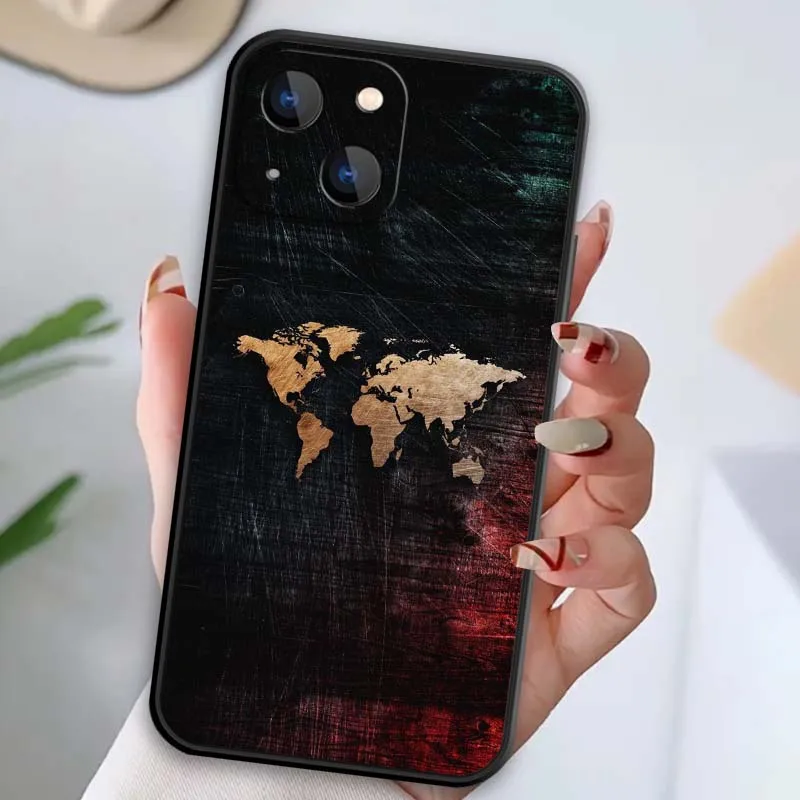 Funda de teléfono de arte Popular de fibra de carbono para Apple iPhone 17 16 16E 15 14 13 12 11 Air Pro Max Plus cubierta de silicona suave negra - imagen 2