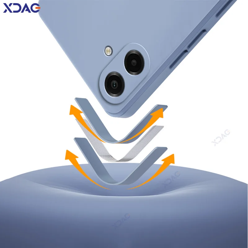 Funda de lujo para teléfonos móviles Samsung Galaxy A07, protección de cámara SamsungA07, funda suave de moda, armadura cuadrada de silicona líquida - imagen 2