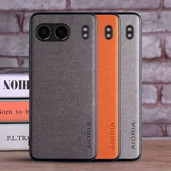 OnePlus Nord 4 Funda textil efecto cuero con TPU protector