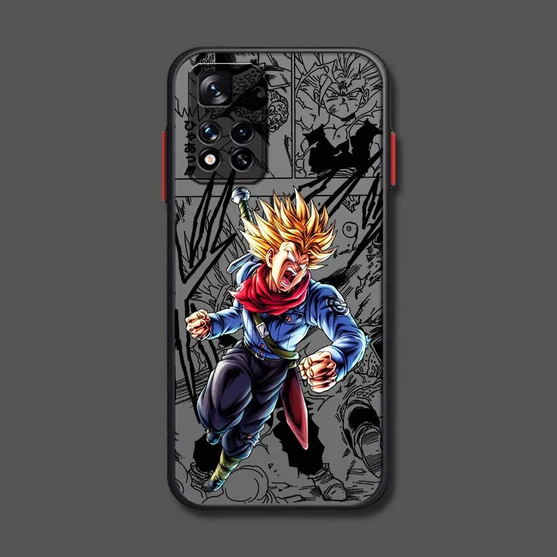 D-Dragon Ball Trunks Saiyan para Xiaomi Redmi Note 14 13 12 11 10 9 Pro Plus 4G 5G funda de teléfono translúcida esmerilada - imagen 5