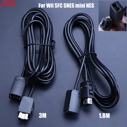 JCD Cable Extensor Mando de Juego SNES Classic Mini SFC NES Wii Negro
