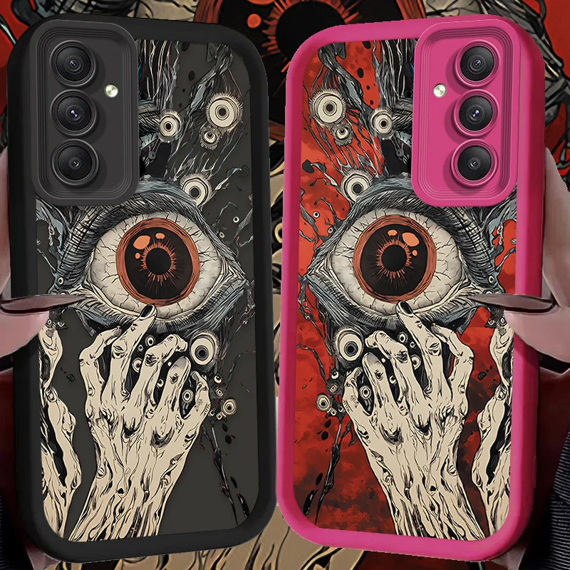 Funda de teléfono Evil Eye para Samsung Galaxy A35 A55 A15 A25 A05 A05S A24 A13 A23 A12 A22 A32 A52 A52S A71 A72 A51 funda de silicona suave