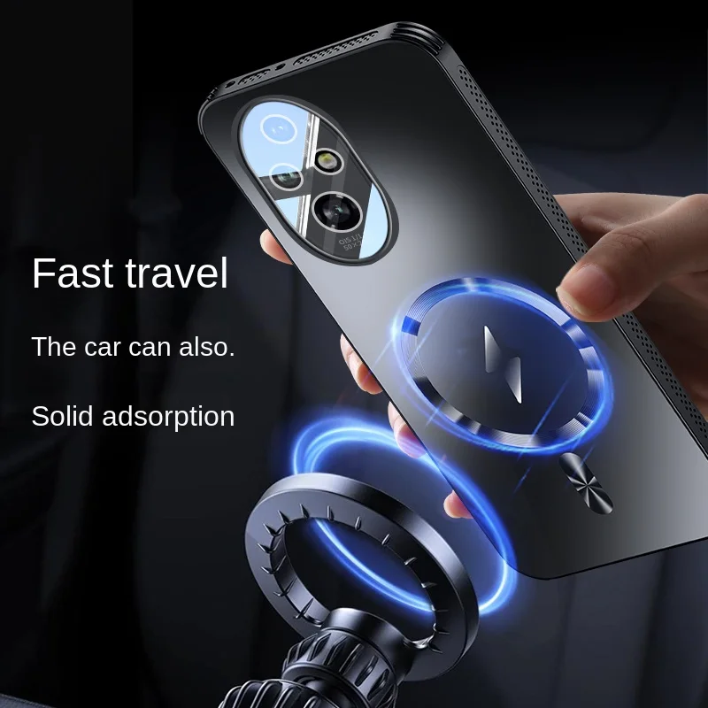 Para Huawei Honor 200 Pro funda dura mate magnética lente de carga inalámbrica funda protectora trasera para Honor 200 100 Pro Shell - imagen 5