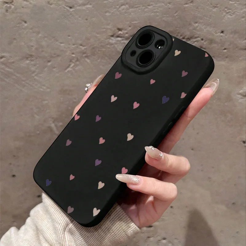 Funda de teléfono Simple y colorida de pequeño amor adecuada para Xiaomi 14T Pro 13 12 11 Lite 5G 15 14 13T 12T funda de silicona suave a prueba de golpes - imagen 2