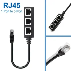 Divisor Ethernet RJ45 Triple – Adaptador de Red Cat 6