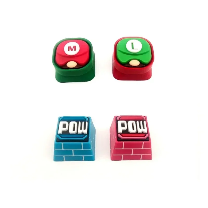 Teclas de Pokémon de Super Mario Bros, Teclado mecánico Personal a medida, resina hecha a mano, Linda creatividad, regalo personalizado - imagen 5