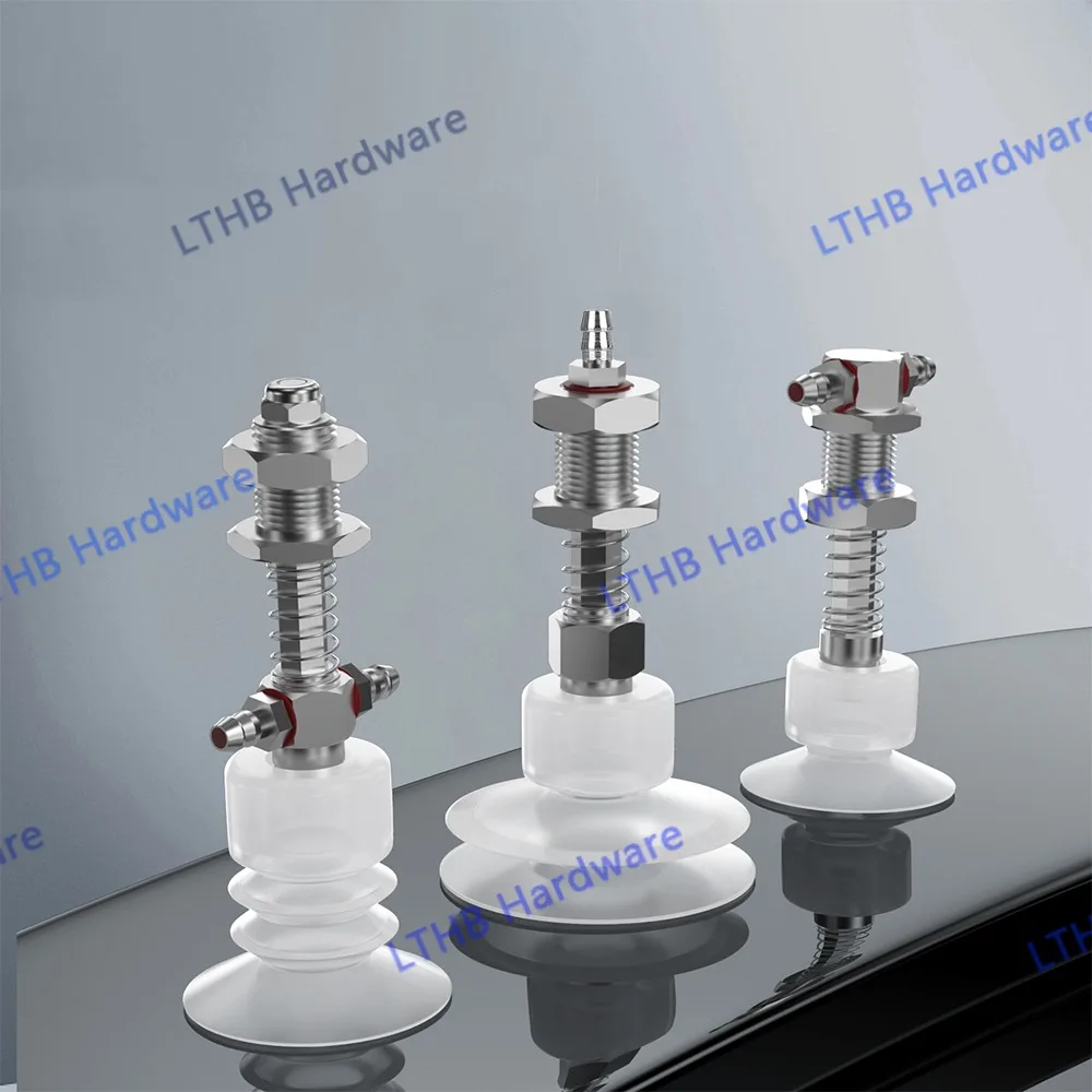 Ventosa de cabeza grande SP/DP/MP, goma de silicona blanca, orificio de montaje de 8mm, herramientas de automatización de brazo de Robot con ventosa de fuerza fuerte, 10 piezas - imagen 2